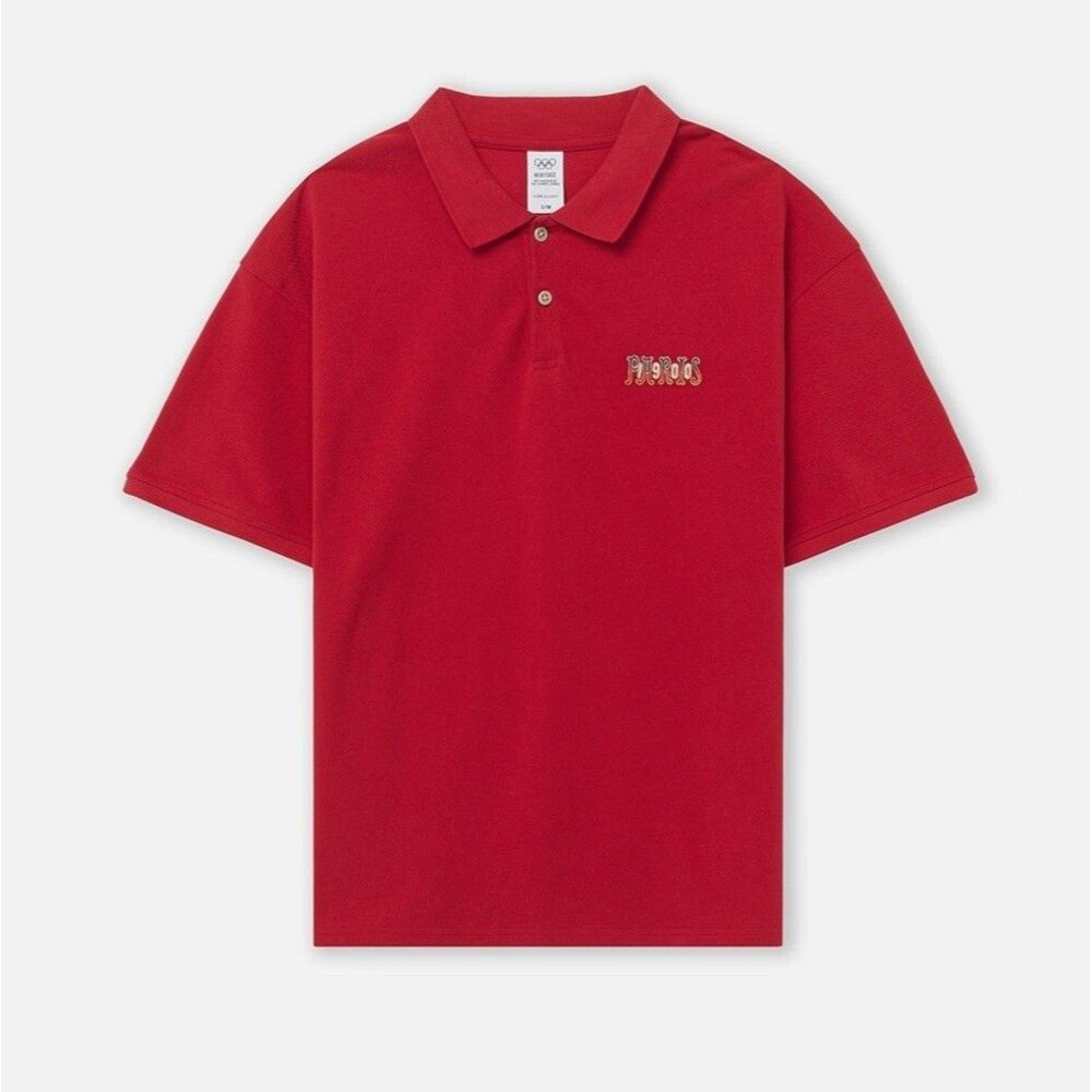 JOHN ELLIOTT Polo Shirt Mens Small 1 Red Short Sleeve Paris Olympics $198